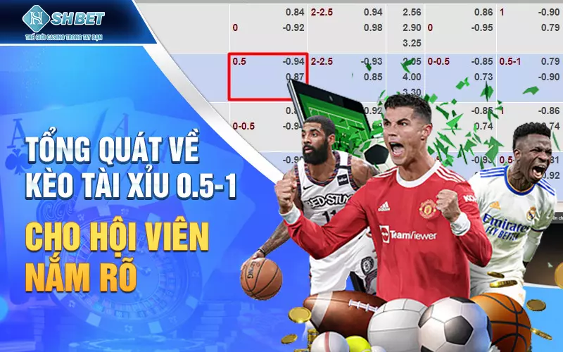 Cách chơi kèo tài xỉu 0.5-1-1 từ các chuyên gia SHBET